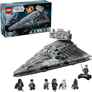 LEGO Star Wars Imperial Star Destroyer Building Toys Set - Birthday Gift Idea for Kids, Boys & Girls, Ages 10  - Star Wars Darth Vader & 6 Minifigure Toys - 75394