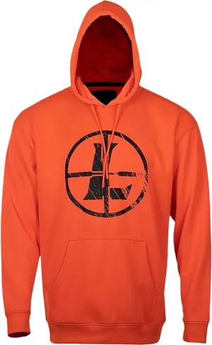 Leupold Men's Distressed Reticle Performance Hoodie Blaze Orange 2XL