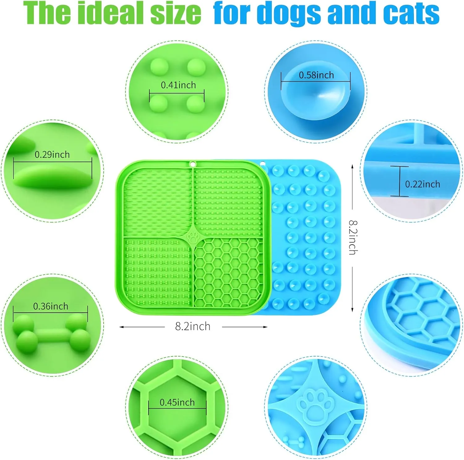 Lick Mat for Dogs, Premium Lick Pad with Suction Cups for Dog Anxiety Relief, Slow Feeder Dog Bowls, Bathing, Grooming and Training