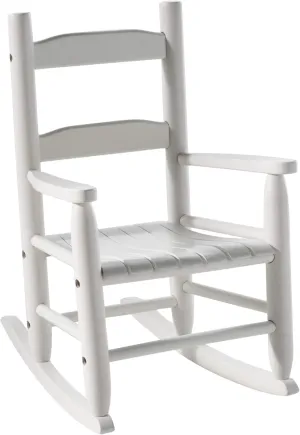 Lipper International Child's Rocking Chair, 14.5" W x 19.75" D x 23.75" H, White