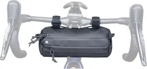 Lumiere & Co. Bike Handlebar Bag - Durable, Multiple-Size options and Multi-Color Options - included inside are Dual Elastic Straps, Clips & Velcro Attachments for Customizable Fit (Black, Medium)