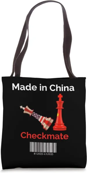 Made in China Checkmate Sarcastic Political Strategy Humor Tote Bag