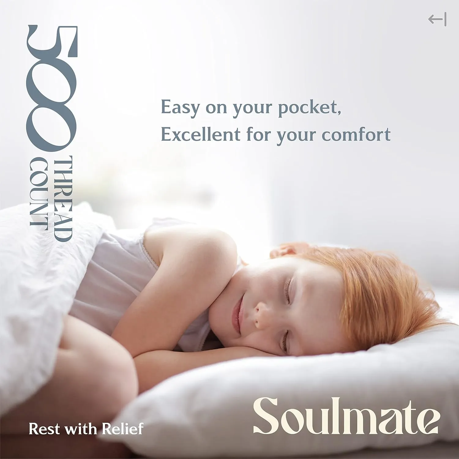 Mayfair Linen 100% Cotton Split King Sheets Sets for Adjustable Bed - 500 Thread Count Sleep Number Sheets Split Top King Size, 5 PC Set (Ivory), Soft, Cooling, 16" Deep Pocket Sateen Weave Bedsheet