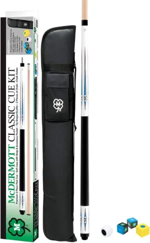 McDermott Michigan White Classic Pool Cue Kit Professional Billiard Equipment Supplies for Pro Players and Worldwide Tournament