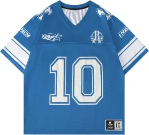 Men's Number Graphic Jersey Shirts Y2K Graphic Short Sleeve Streetwear Tee Shirt Top