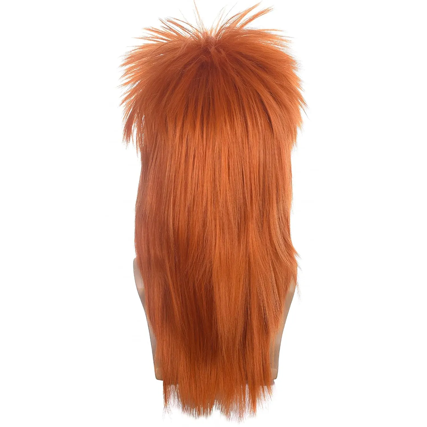 morvally Unisex Long Orange 70s 80s Mullet Cher Glam Rock-Rocker Cosplay Wigs for Women and Men’s Halloween, Themed Costume Party