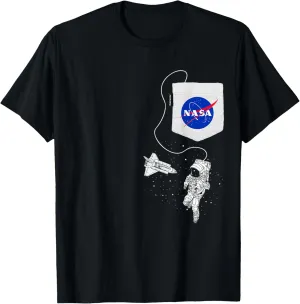 NASA Pocket Astronaut Space Shuttle in Space T-Shirt T-Shirt