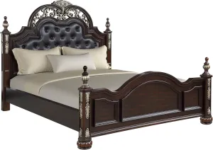 New Classic Furniture Maximus Wood King Bed, Madeira