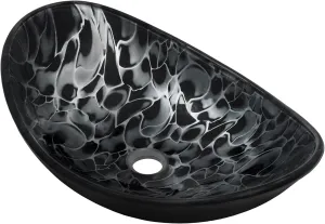 Novatto TARTARUGA Oval Glass Vessel Bathroom Sink