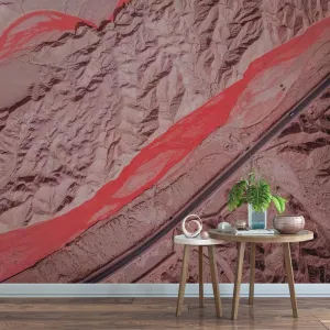 Plateau Scenery Print Removable Wall Mural, Highway Peel and Stick Self-Adhesive Home Wall Decal for Boys Girls Bedroom Office Living Room Poster Sticker,78.7" W x55.2 H