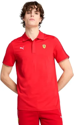 PUMA Men's Standard Scuderia Ferrari Formula 1 Cloudspun Polo, Rosso Corsa SS25, Large