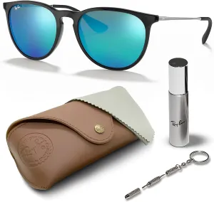Ray-Ban RB4171 ERIKA Classic Phantos Shape Sunglasses With Eyewear Kit Bundle - High Bridge Fit - Retro Sunglasses