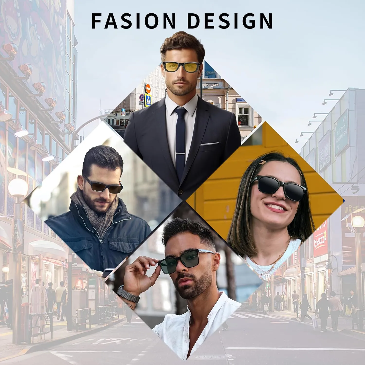 RCstyle Polarized Clip Compatible With Ray-Ban Meta Wayfarer (RW4008 Size M Standard 50-22) Smart Glasses Color Changing Clip Set (Brown, Dark Green)