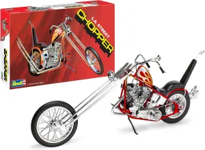 Revell 17326 L.A. Street Chopper 1:8 Scale 107-Piece Skill Level 5 Model Motorcycle Bike Building Kit,White