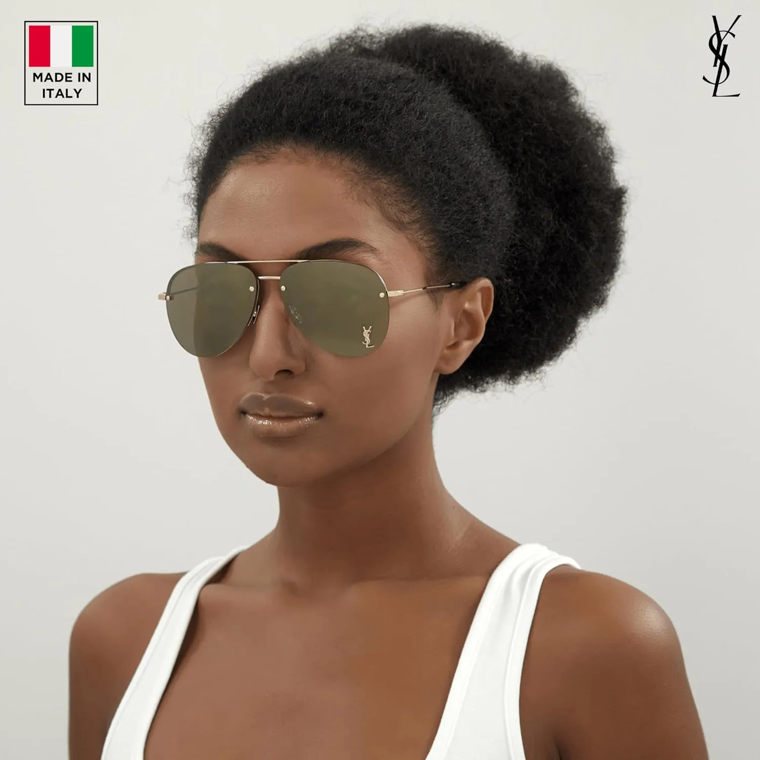 SAINT LAURENT SL CLASSIC 11 M Pilot shape Sunglasses   Bundle with eSHADES Luxury Eyewear Kit