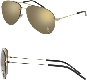 SAINT LAURENT SL CLASSIC 11 M Pilot shape Sunglasses   Bundle with eSHADES Luxury Eyewear Kit