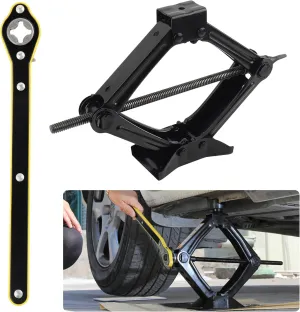 Scissor Jack for Car, Portable Tire Changing Kit with Maximum Load 1T, Ratchet Wrench, Professional Accessories for MPV SUV
