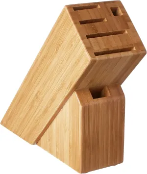 Shun Slimline Knife Block, 6 Slot Knife Holder, Made from Genuine Bamboo, Kitchen Storage for Professional and Home Chefs