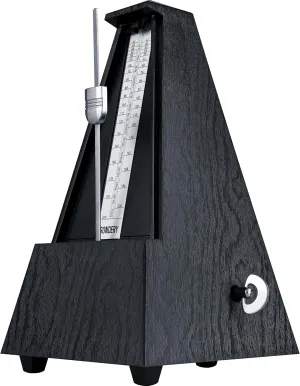 Sondery Classic Mechanical Metronome with Bell for Piano Guitar Drum Violin Saxophone All Instruments, Tempo Range 40-208bpm, Beats 02346, Black Wood Grain ABS Case with Comfortable Click Sound
