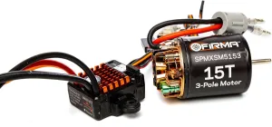 Spektrum Firma 70A Brushed Smart ESC, 2S-3S: IC3 / 15T Brushed Motor Combo, SPMXSEMC10
