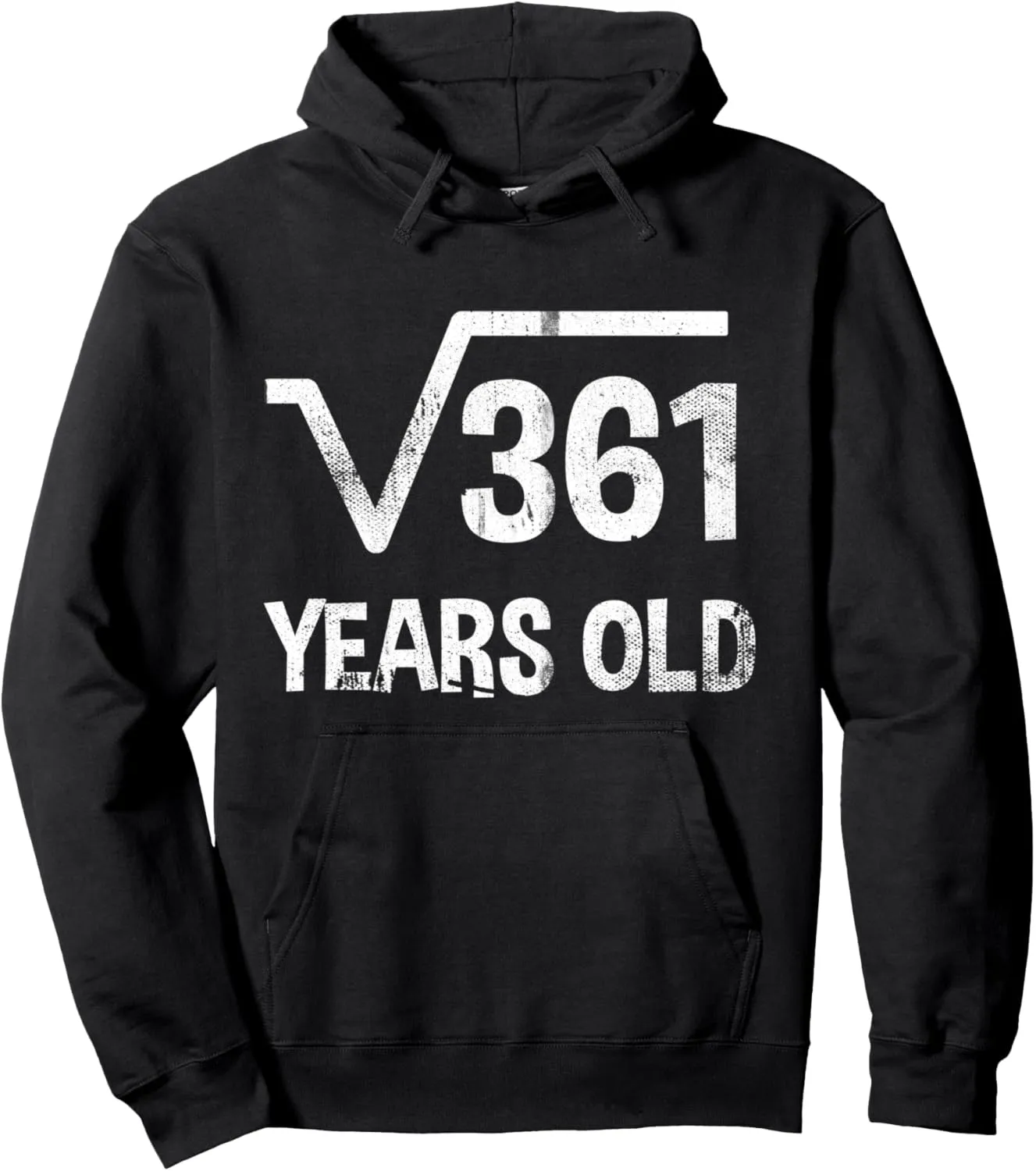 Square Root of 361 - 19th Birthday Math 19 Years Old Funny Pullover Hoodie