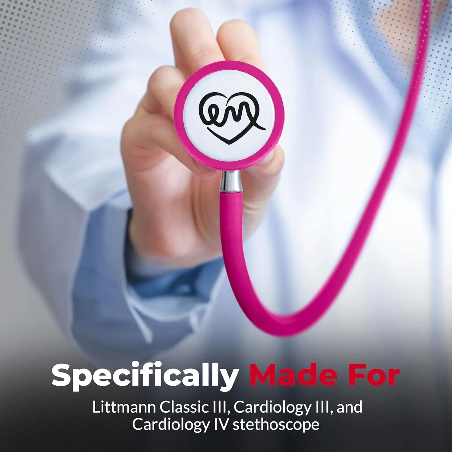 Stethoscope Replacement Part Kit for Littman Stethoscope Classic 3, Cardiology 3 & Cardiology 4 - Fits Classic III, Cardiology III & IV (Rasberry)
