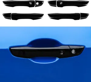 Thenice for 10th Gen Civic Accessories Door Handle Cover Exterior Decoration Compatible with Honda Civic 2021 2020 2019 2018 2017 2016 with Smart Auto Lock Holes -Black