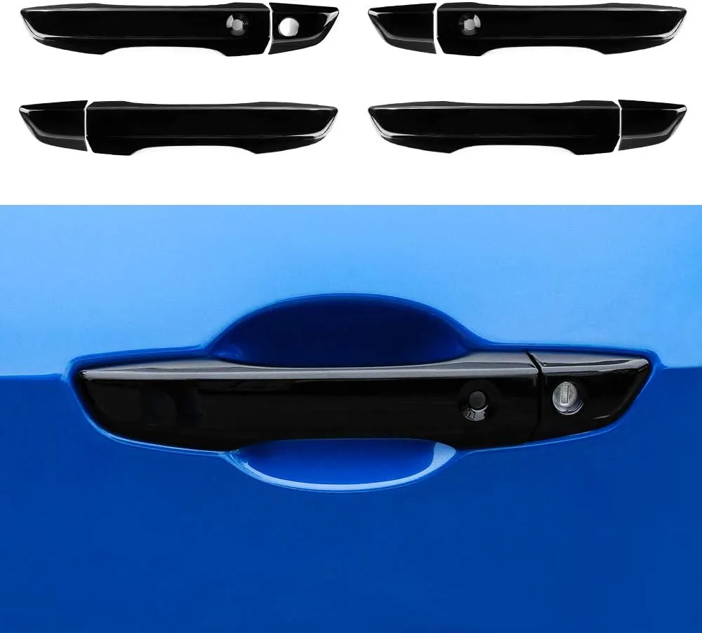 Thenice for 10th Gen Civic Accessories Door Handle Cover Exterior Decoration Compatible with Honda Civic 2021 2020 2019 2018 2017 2016 with Smart Auto Lock Holes -Black