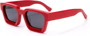Trendy Polarized Sunglasses for Men Women, UV400 & Shatterproof, Durable Acetate Frame, Anti Glare HD Lens 1439S