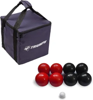 Triumph Sports Triumph 100mm Classic Bocce Ball Set - Includes 8 Bocce Balls, Jack and Carry Case