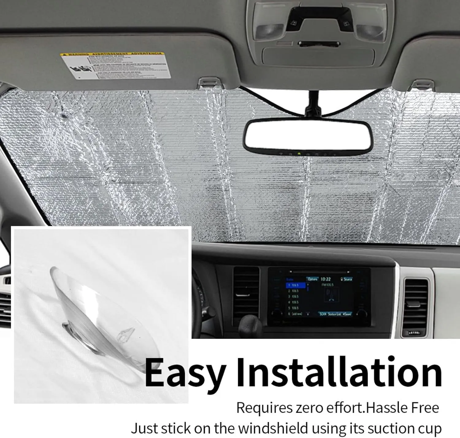 Turquoise Wonders Print Windshield Foldable Sun Shade for Car Front Window Block Heat and Rays Sun Visor Protection