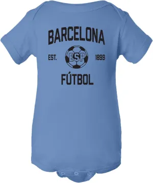 UGP Campus Apparel Barcelona Away Kit World Classic Soccer Football Arch Infant Creeper Bodysuit