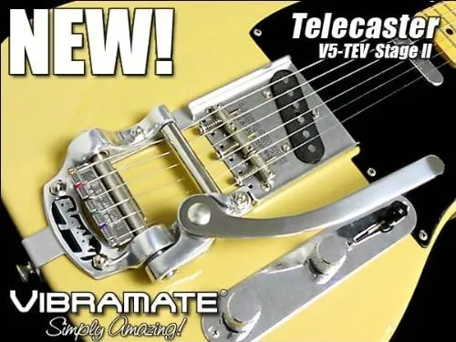 Vibramate V5-TEV Telecaster Adaptor Mounting Kit, For Bigsby B5, Aluminum