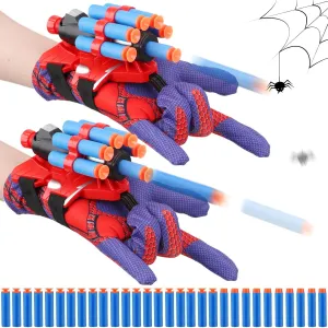 Web Shooters Toy for Kids 2 Pack, Toy for 3 4 5 6 7 8 Year Old Boy, Web Slinger with Spider Glove Launcher, Toys for Boys 4-6 6-8, Birthday Gifts