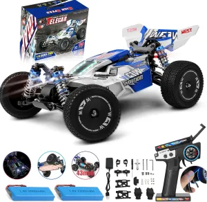 WLtoys 144001 V2 1/14 RC Cars, 4WD High-Speed Remote Control Cars for Adults,Creative Lighting Design, Upgraded Hardware and Battery, Max 43 mph Hobby Electric Off-Road Jumping RC Trucks