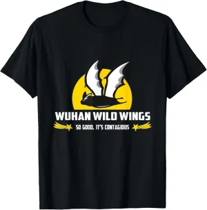 Wuhan Wings T-Shirt - Unisex-Adults, Black, Small, Short Sleeve, T-Shirt