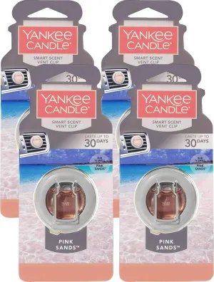 Yankee Candle Smart Scent Vent Clip, Pink Sands (4 Pack)