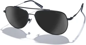 Zeal Optics Hawker Polarized Pilot Sunglasses, Matte Black/Dark Grey, Medium