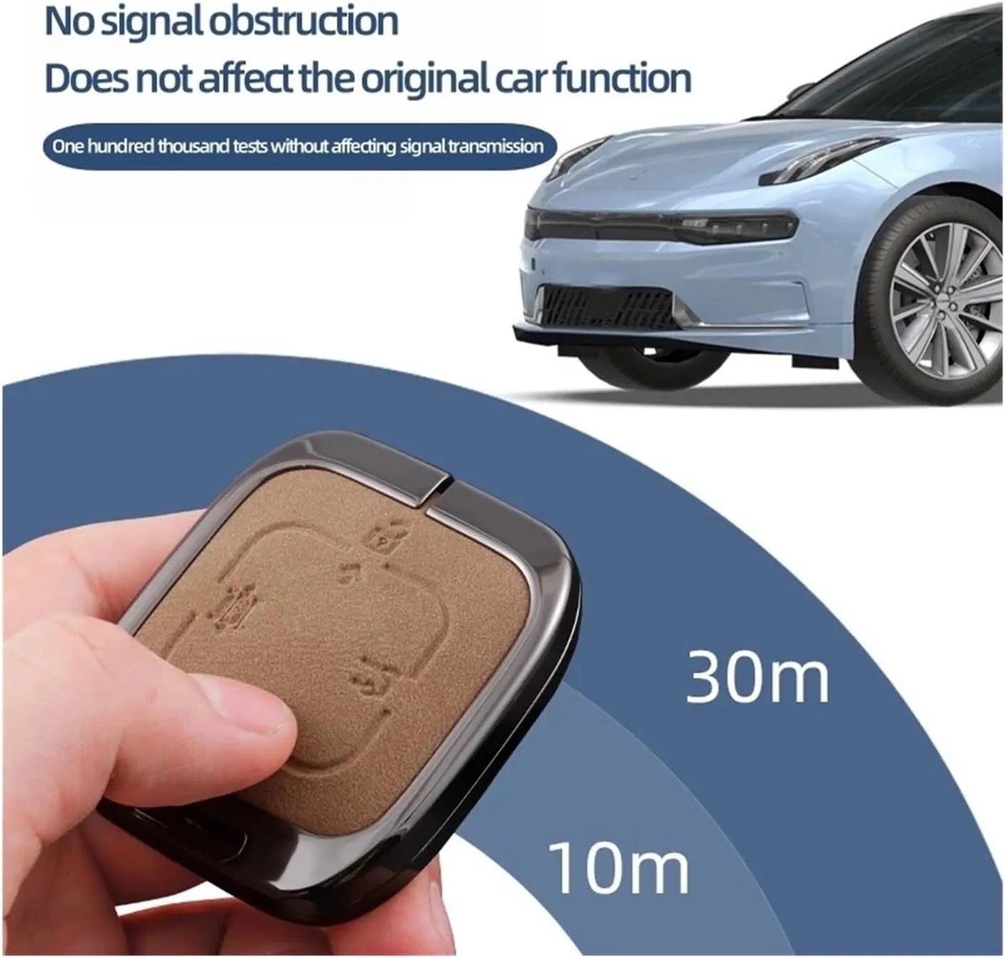 Zinc Alloy Leather Car Smart Remote Key Fob Case Cover Shell Bag Compatible For Extremely Krypton 001 ZEEKR NFC Card Keychain Accessories(B brwon 02)